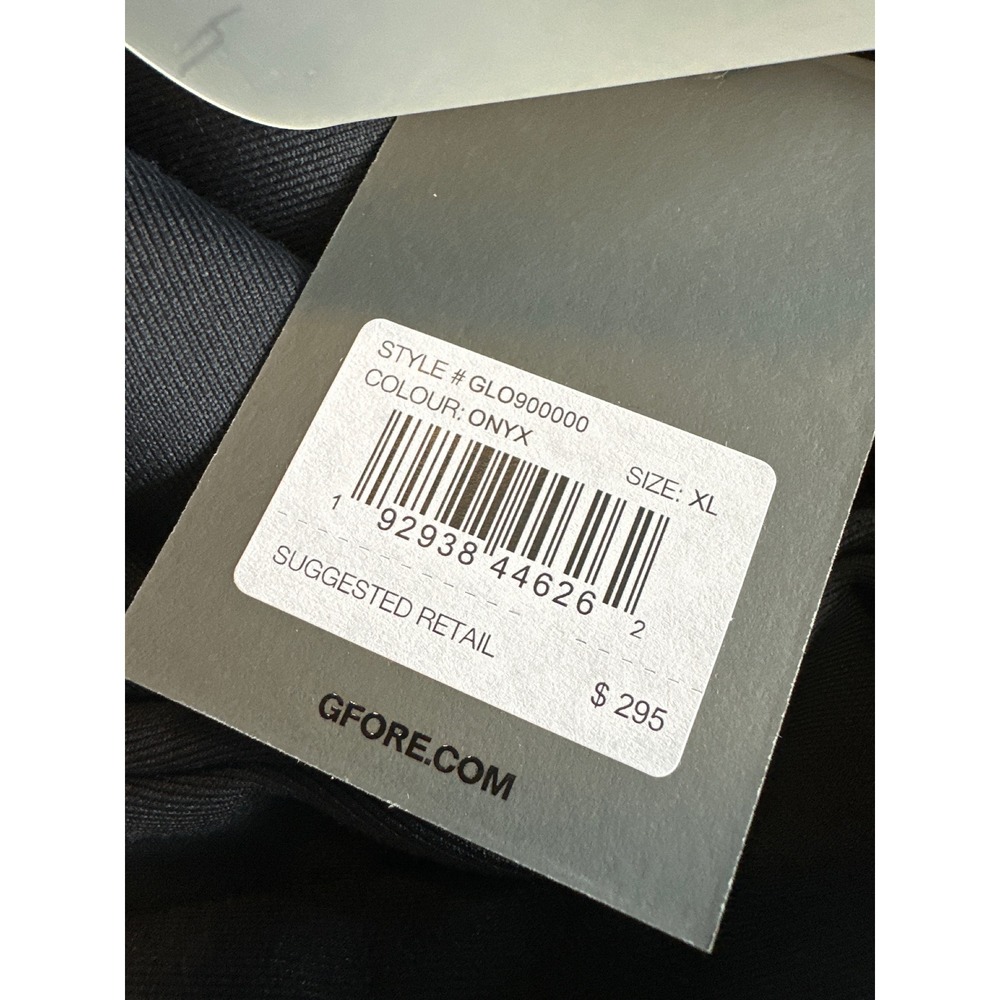 G/FORE Onyx Black Full Zip Track Jacket women's XL Striped Sleeve Portugal NEW - Picture 11 of 11